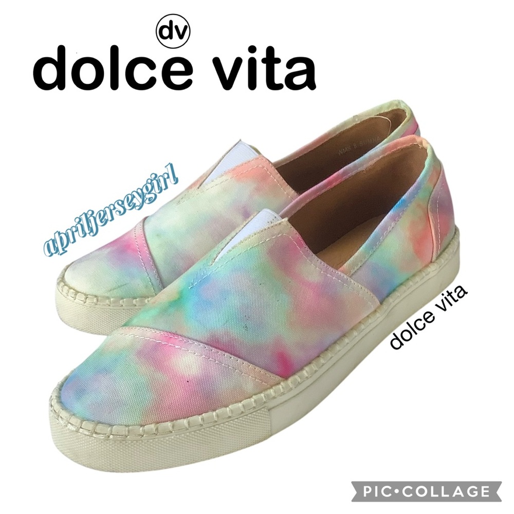 DV Dolce Vita Colorful Tie-Dye Slip-On Women's Shoes size 8